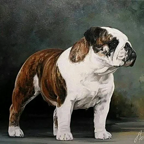 A painted portrait of Annabelle